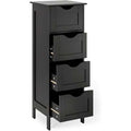 4-Drawer Wooden Freestanding Storage Unit, Small Side Organizer